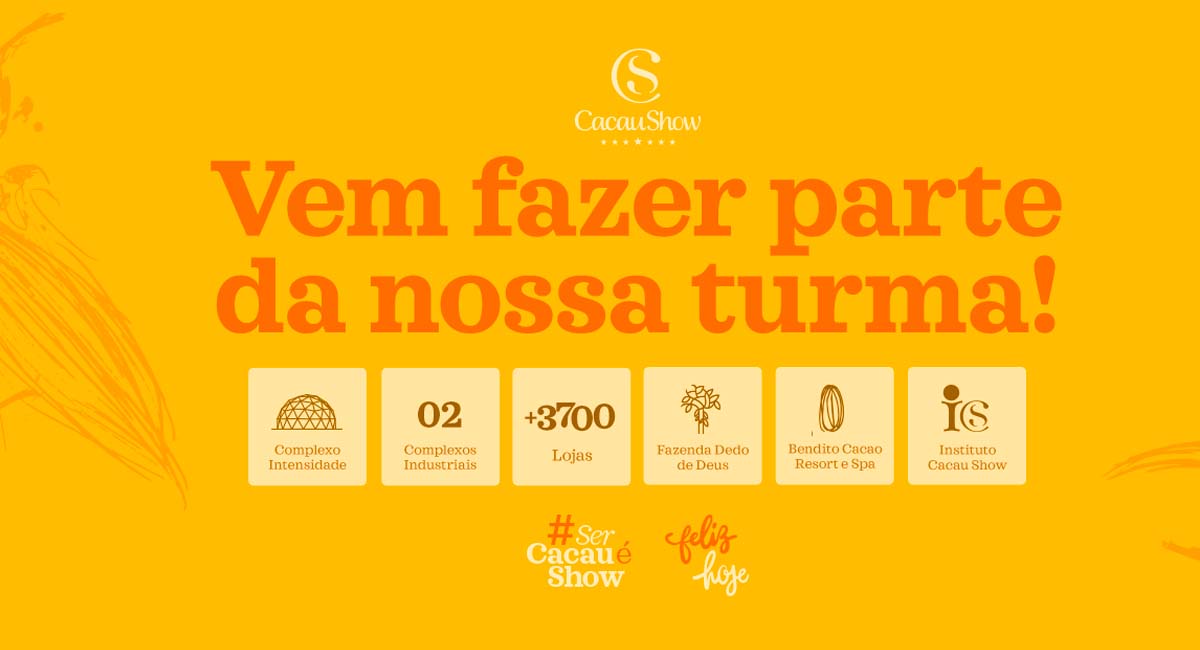 Cacau Show abre novas vagas de emprego, confira as oportunidades. Foto: Divulgação