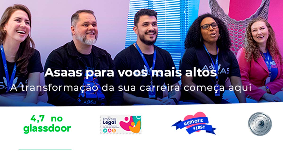 A Asaas está com novas vagas, confira as oportunidades. Foto: Divulgação
