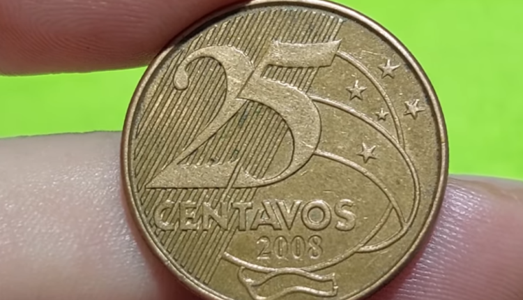 Sorte de quem receber essa MOEDA DE 25 CENTAVOS de troco!