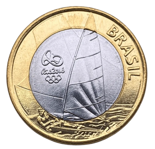 Moeda de 1 Real da Vela das Olimpíadas