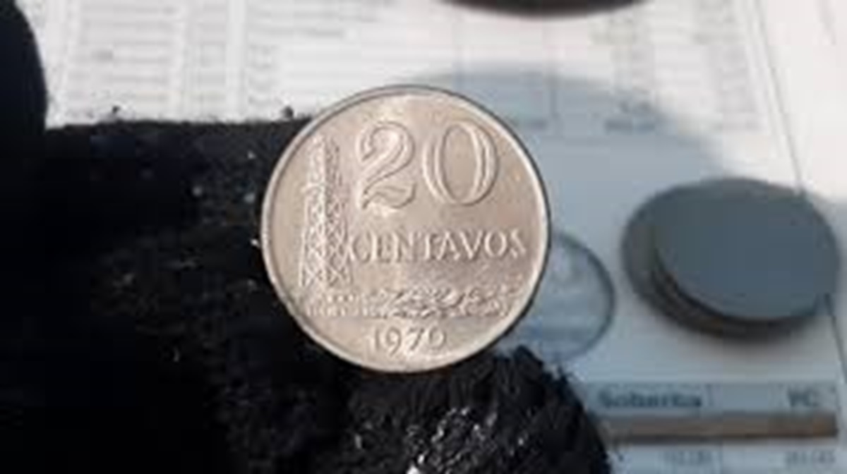 Moeda 20 centavos do Cruzerio - Petróleo