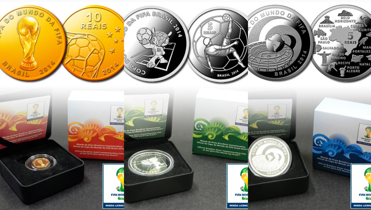 As Moedas da Copa, são um bom ponto de partida para começar a vender moedas raras. Imagem: Banco Central