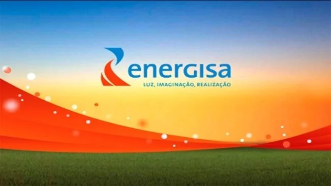 Logo da Energisa com o slogan 'Luz, Imagination, Realização', destacando a empresa como contratante.