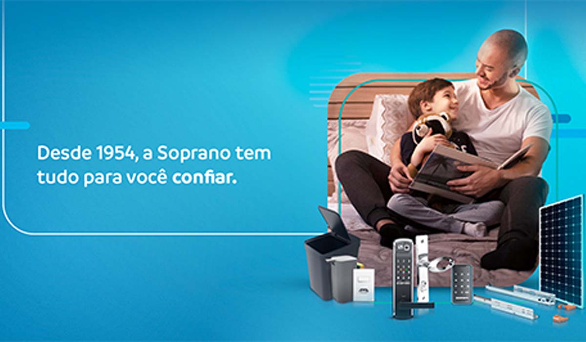 Há mais de 65 anos no mercado, a Soprano é referência no setor de Casa & Construção. (Foto: Reprodução)